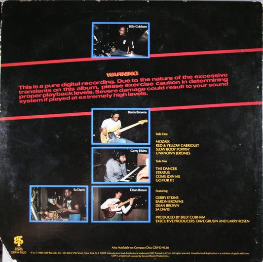 Billy Cobham : Warning (LP, Album, Promo)