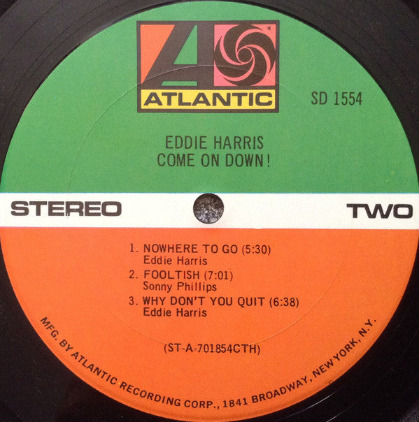 Eddie Harris : Come On Down! (LP, Album, Ter)