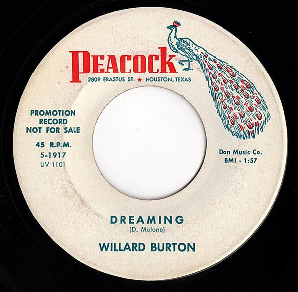 Willard Burton : The Twistin' Twist / Dreaming (7", Promo)