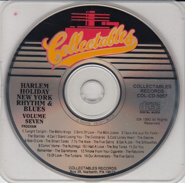 Various : Harlem Holiday - New York Rhythm & Blues Volume Seven (CD, Comp)