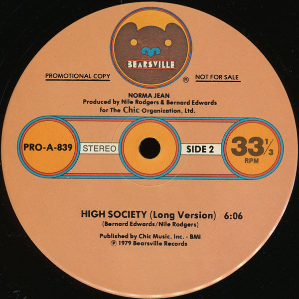 Norma Jean Wright : High Society (12", Promo)