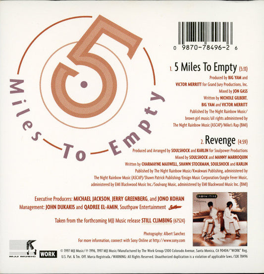 Brownstone : 5 Miles To Empty (CD, Single)