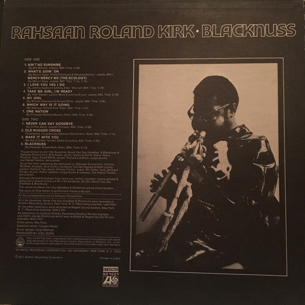 Roland Kirk : Blacknuss (LP, Album, PRC)
