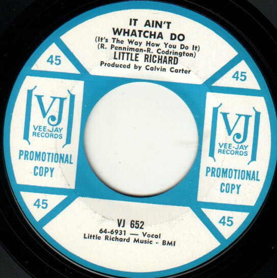Little Richard : Cross Over (7", Single, Promo, Styrene)