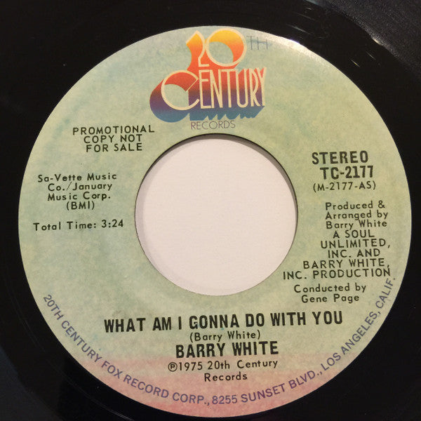 Barry White : What Am I Gonna Do With You (7", Single, Promo)