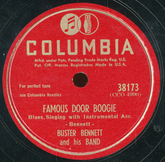 Buster Bennett And His Band : Famous Door Boogie / Three Different Women (Shellac, 10")