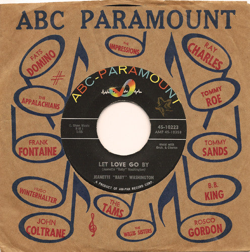 Baby Washington : Let Love Go By / My Time To Cry (7", Single)