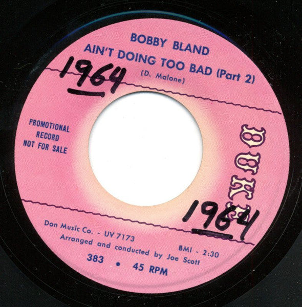 Bobby Bland : Ain't Doing Too Bad (7", Promo)