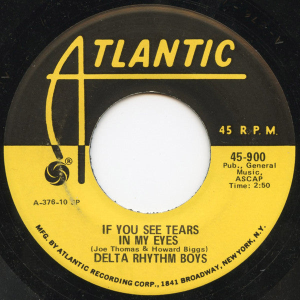 The Delta Rhythm Boys : Nobody Knows / If You See Tears In My Eyes (7", Single, RE)