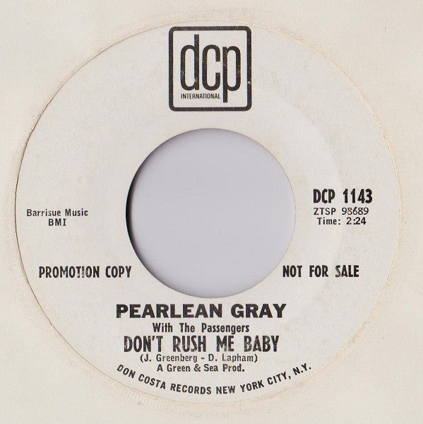Pearlean Gray With The Passengers (4) : Let Them Talk (7", Promo)