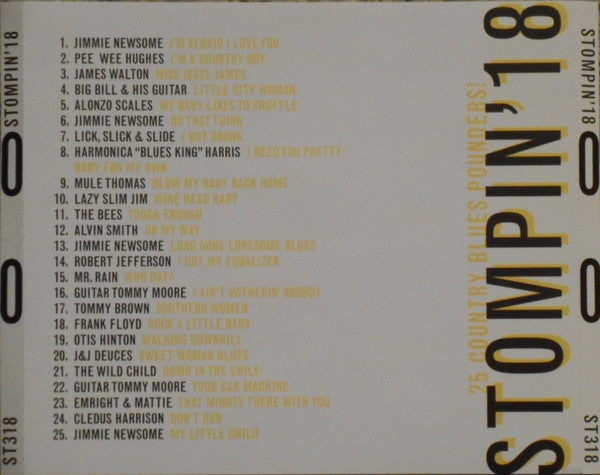 Various : Stompin' 18 - 25 Country Blues Pounders! (CD, Album, Comp)