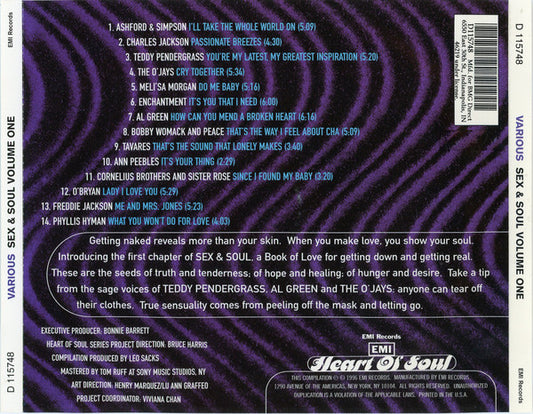 Various : Sex & Soul Volume One (CD, Comp, Club, BMG)