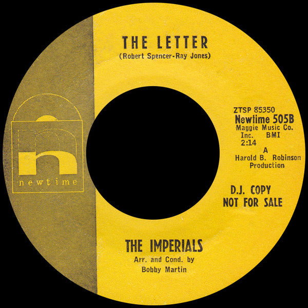 The Imperials : Go And Get Your Heart Broken (7", Single, Promo, Styrene)
