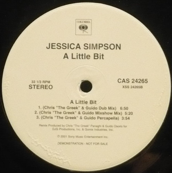 Jessica Simpson : A Little Bit (12", Promo)
