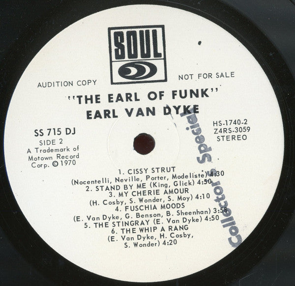Earl Van Dyke : The Earl of Funk (LP, Album, Promo, Ind)
