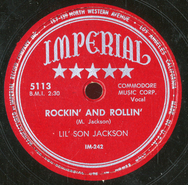 Lil' Son Jackson : Peace Breaking People / Rockin' And Rollin' (Shellac, 10")
