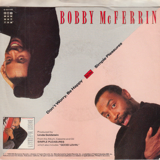 Bobby McFerrin : Don't Worry, Be Happy (7", Single, SRC)