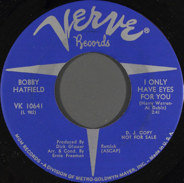 Bobby Hatfield : Answer Me My Love (7", Promo)