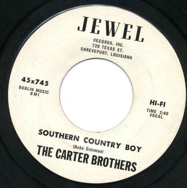 The Carter Brothers : Do The Flo Show / Southern Country Boy (7", Promo)