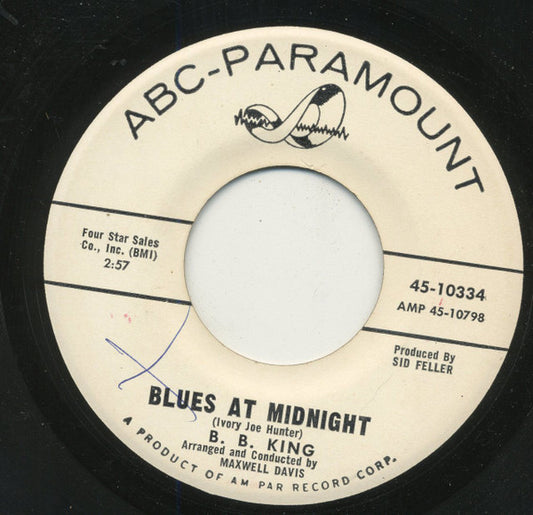 B.B. King : My Baby's Coming' Home / Blues At Midnight (7", Single, Promo)
