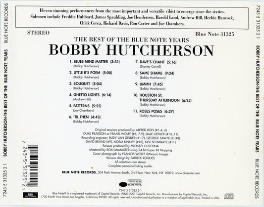 Bobby Hutcherson : The Best Of The Blue Note Years (CD, Comp)