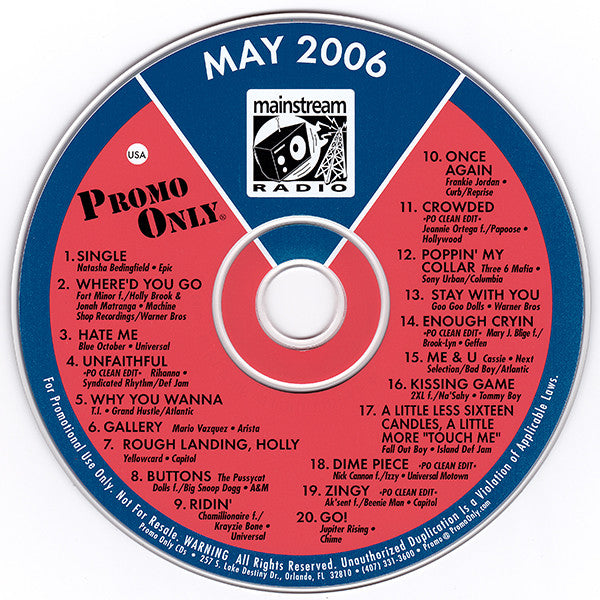 Various : Promo Only Mainstream Radio: May 06 (CD, Comp, Promo)