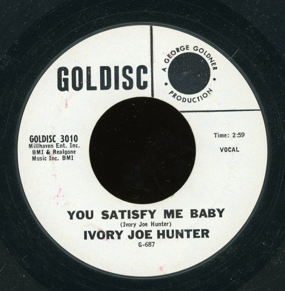 Ivory Joe Hunter : It's Love, It's Love, It's Love / You Satisfy Me Baby (7", Single, Styrene)