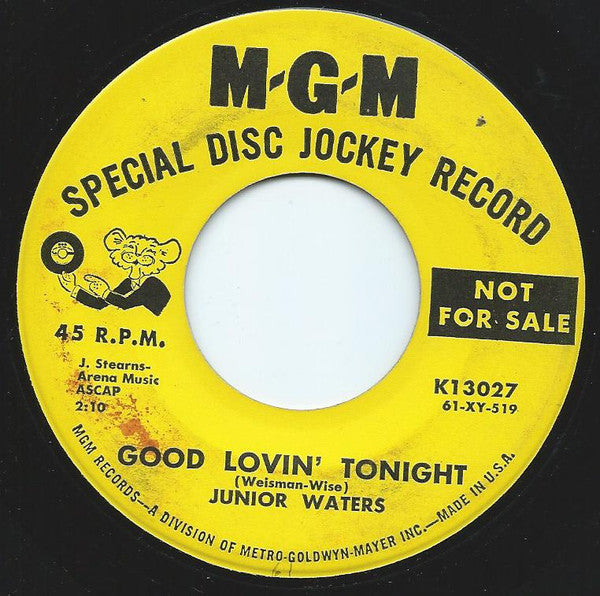 Junior Waters : The Stars Fell / Good Lovin' Tonight (7", Single, Promo)