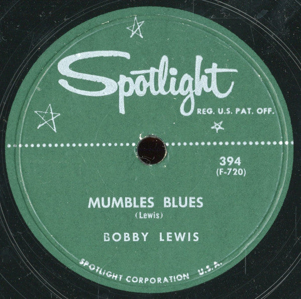 Bobby Lewis : Oh Baby / Mumbles Blues (10")