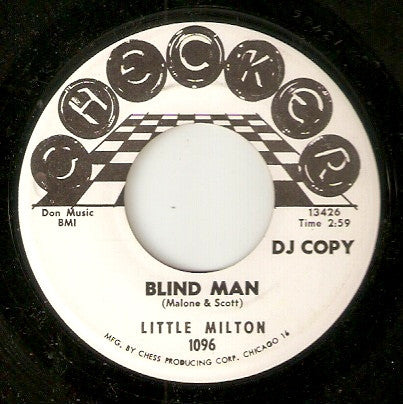 Little Milton : Blues In The Night / Blind Man (7", Single, Promo)
