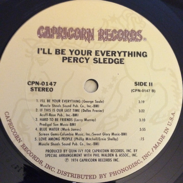 Percy Sledge : I'll Be Your Everything (LP, Album, RE)
