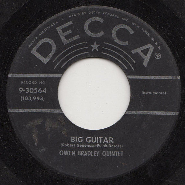 Owen Bradley And His Quintet : Big Guitar / Sentimental Dream (7", Glo)