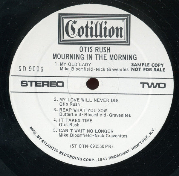 Otis Rush : Mourning In The Morning (LP, Album, Promo)