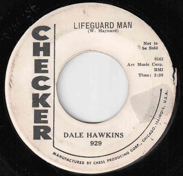 Dale Hawkins : Our Turn / Lifeguard Man (7", Promo)