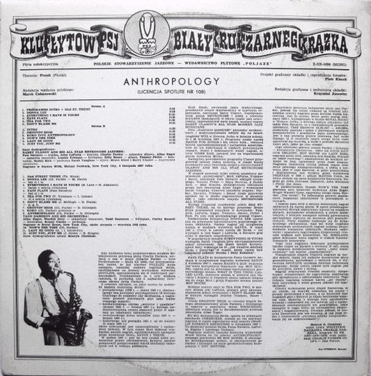 Barry Ulanov / Tadd Dameron : Anthropology (LP, Club)
