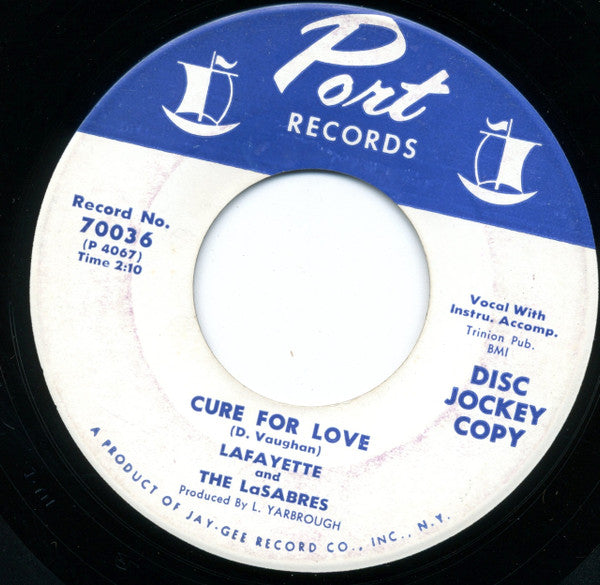 Lafayette & The Lasabres : Free Way / Cure For Love (7", Single, Promo, DJ)