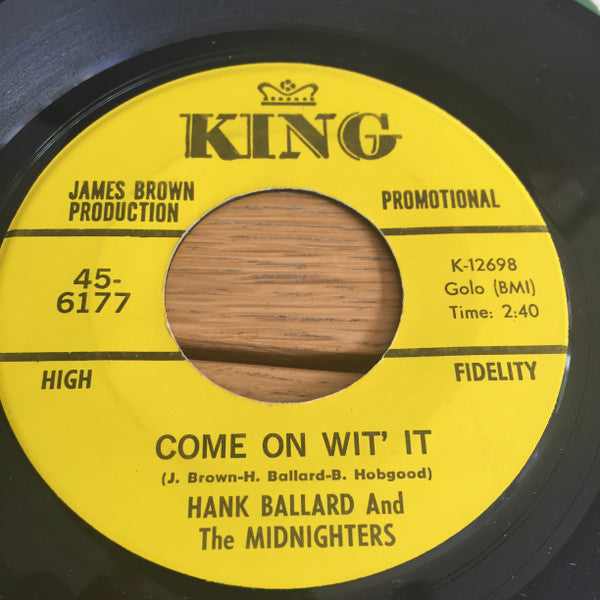 Hank Ballard & The Midnighters : I'm Back to Stay / Come On Wit' It (7", Promo)