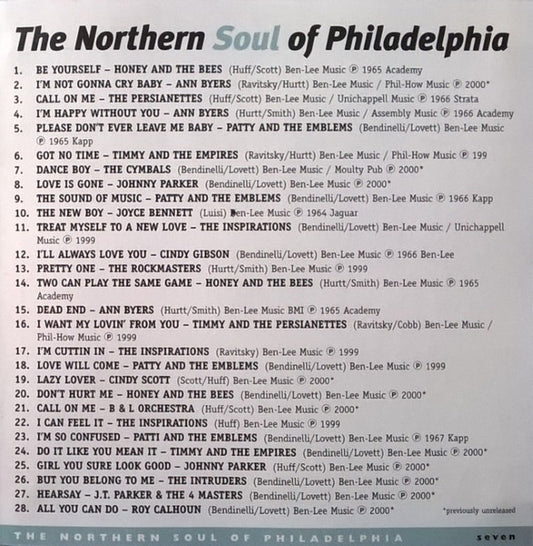 Various : The Northern Soul Of Philadelphia (CD, Comp)