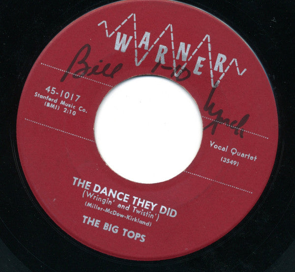 The Big Tops : I'm In Love / The Dance They Did (Wringin' And Twistin') (7", Single)