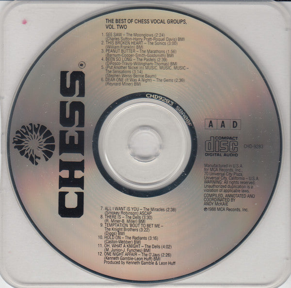 Various : The Best Of Chess Vocal Groups Volume Two (CD, Comp)