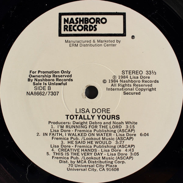 Lisa Dore : Totally Yours (LP, Promo)