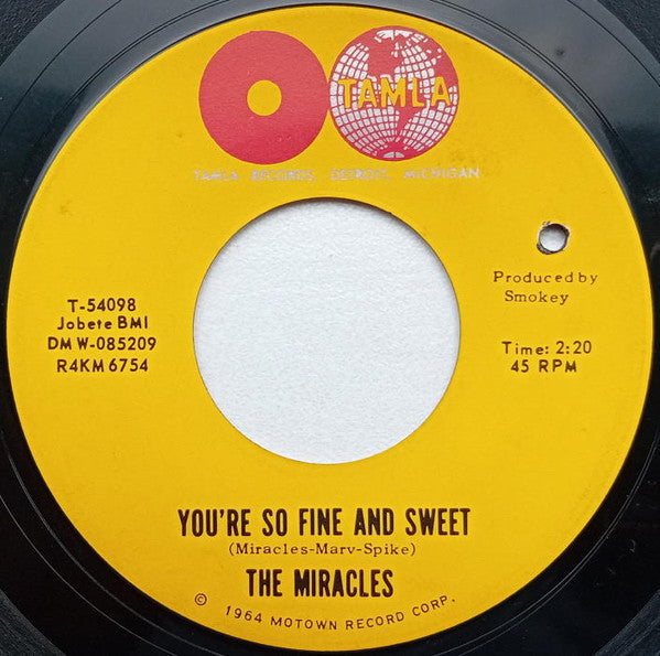 The Miracles : I Like It Like That / You're So Fine And Sweet (7", Single, Mono, Roc)