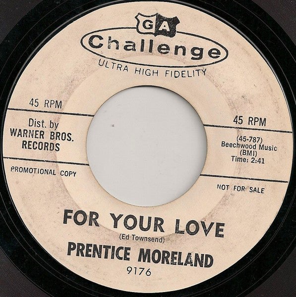 Prentice Moreland : Lover Supreme (7", Promo, Styrene, Mon)
