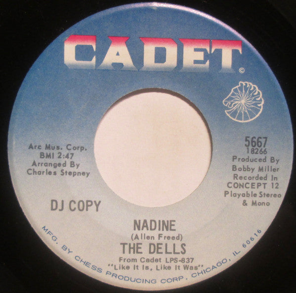 The Dells : Open Up My Heart / Nadine (7", Promo)