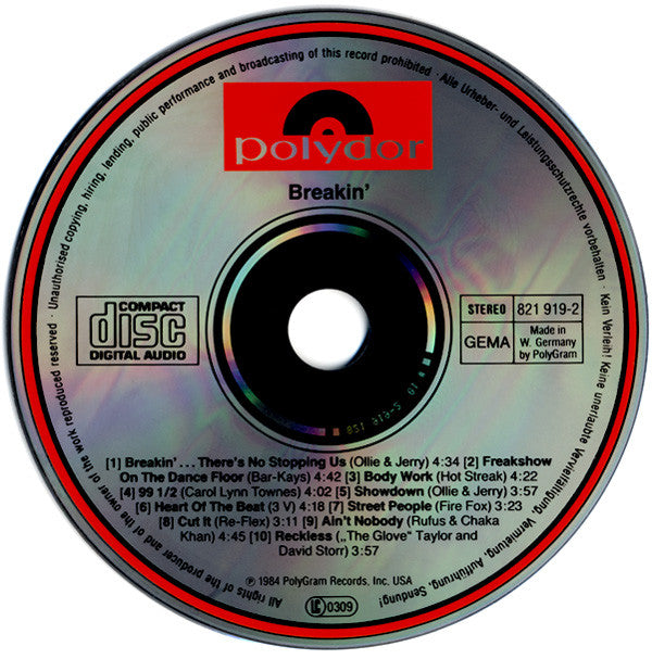 Various : Breakin' - Original Motion Picture Soundtrack (CD, Comp)