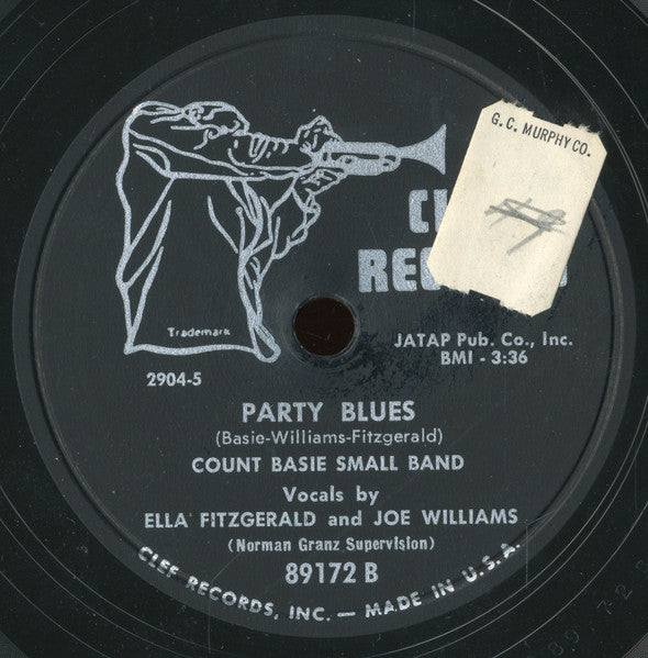 Count Basie Big Band, Ella Fitzgerald : April In Paris / Party Blues (Shellac, 10")