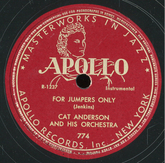 Cat Anderson And His Orchestra : Cat's Boogie / For Jumpers Only (Shellac, 10")