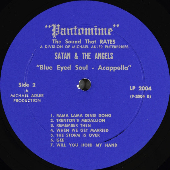 Satan & The Angels : Blue Eyed Soul - Acappella (LP, Album, Mono)