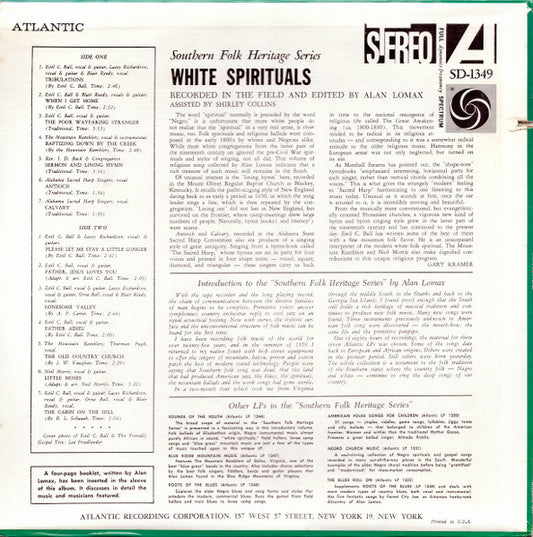 Various : White Spirituals (LP, Album, RE)