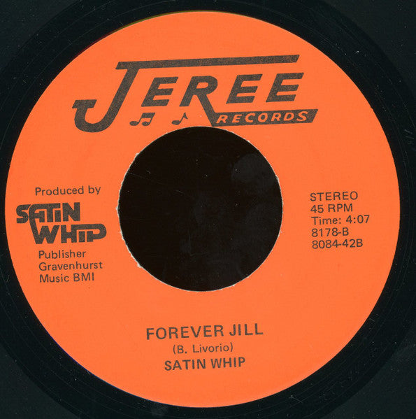 Satin Whip : Satisfaction Guaranteed / Forever Jill (7")